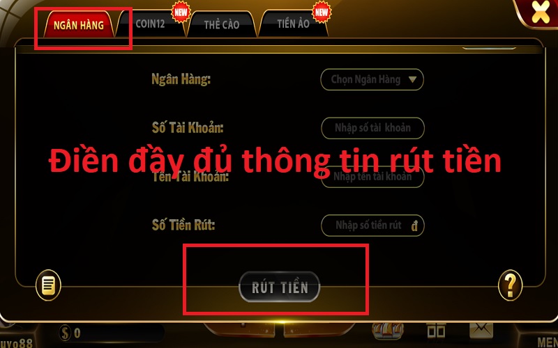 Rút tiền ngân hàng Yo88