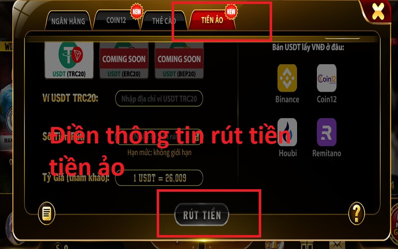 Rút tiền qua tiền ảo Yo88